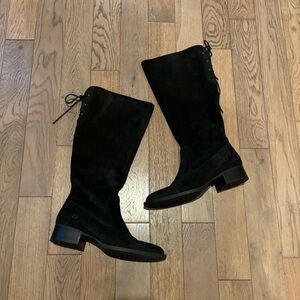 BORN Cotto Tall Suede Boots Black Size 11 Knee High